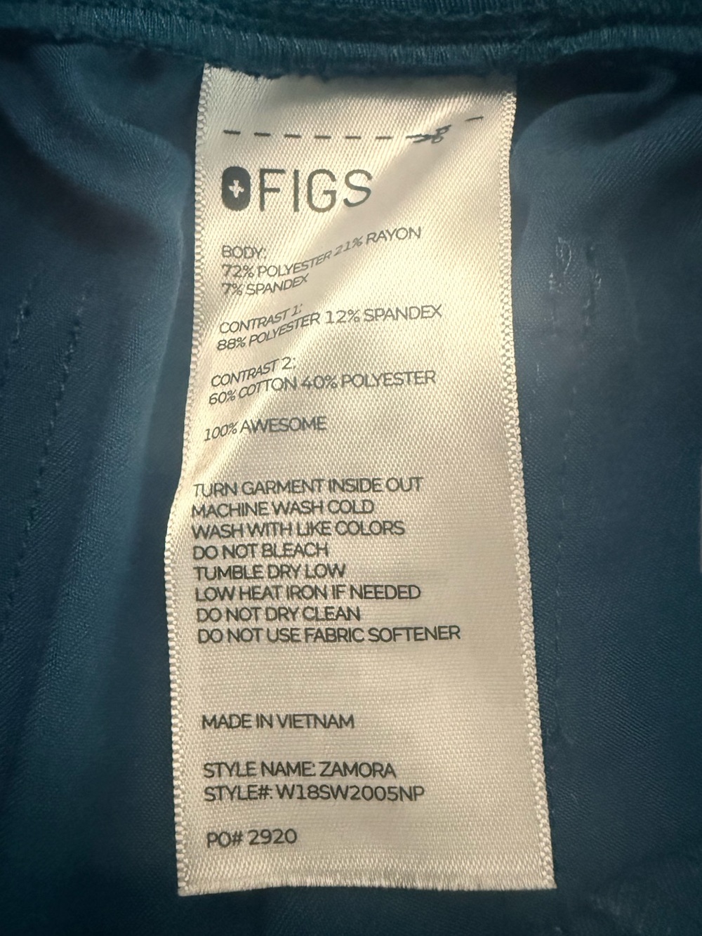 FIGS WOMEN ZAMORA JOGGER SCRUB-PANTS, SIZE XS/P, TEAL/ORANGE - Picture 11 of 14